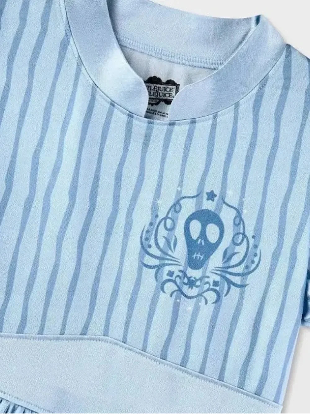 Beetlejuice Girls’ Astrid Dress-Up Nightgown Pajamas - Blue
